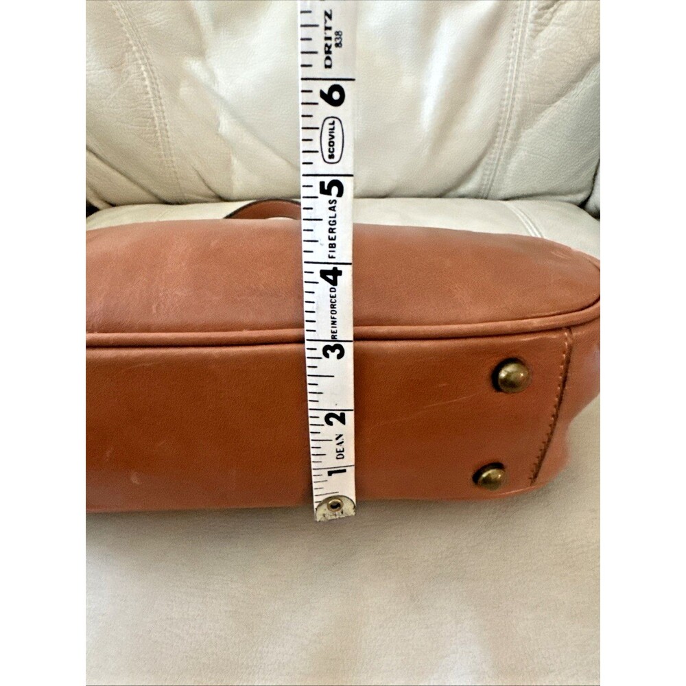 Patricia Nash Leather Gracchi Frame Satchel Bag Brown Top Handle Y2K - Picture 8 of 15